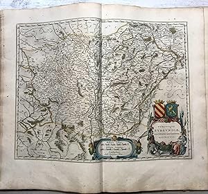 1645 BLAEU, Carte ancienne, hand coloured Antique Map,UTRIUSQUE BURGUNDIAE, BOURGONDIE