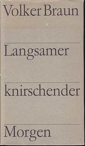 Imagen del vendedor de Langsamer knirschender Morgen. Gedichte a la venta por Graphem. Kunst- und Buchantiquariat