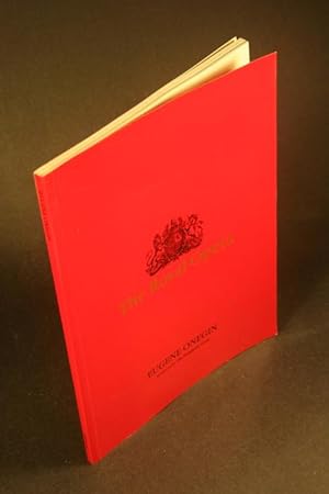 Bild des Verkufers fr Royal Opera House presents The Royal Opera Eugene Onegin, lyric scenes in three acts. zum Verkauf von Steven Wolfe Books