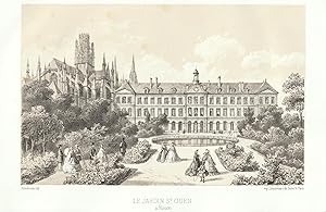 Le Jardin St. Ouen à Rouen. (Orig.-Tonlithographie) .