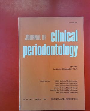 Bild des Verkufers fr Journal of clinical periodontology. Vol. 11- No.1 - January 1984 zum Verkauf von biblion2