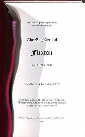 Bild des Verkufers fr The Registers of Flixton zum Verkauf von WeBuyBooks