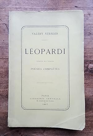 Imagen del vendedor de Lopardi (traduit de l'italien) posies compltes a la venta por CORSEAUX Pascal