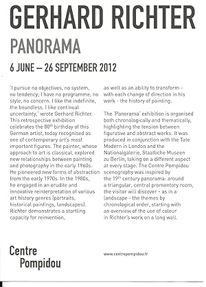 Seller image for Gerhard Richter : Panorama (visitors guide) for sale by The land of Nod - art & books