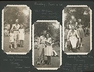 WWII RECORD OF FRIENDS IN THE WAR BY A GIRL AT HOME - PHOTO ALBUM