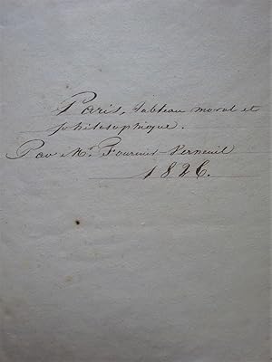Seller image for Paris, Tableau moral et philosophique. Manuscrit. for sale by PARIS-LIBRIS