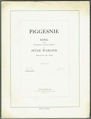 Piggesnie: Song With Pianoforte Accompaniment, No.1 in E (compass B to E)