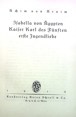 Seller image for Isabella von gypten Kaiser Karl des Fnften erste Jugendliebe. for sale by books4less (Versandantiquariat Petra Gros GmbH & Co. KG)