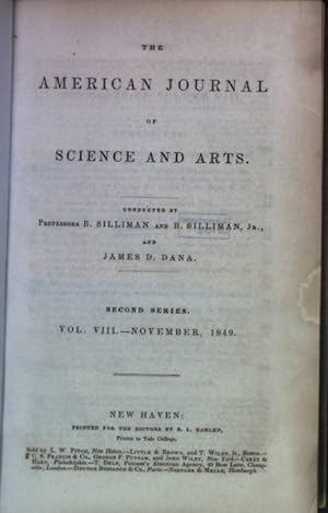 Bild des Verkufers fr The American Journal of Science and Arts: Second Series: VOL.VIII: November 1849. zum Verkauf von books4less (Versandantiquariat Petra Gros GmbH & Co. KG)