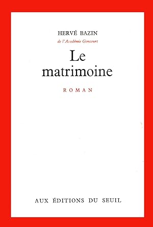 Seller image for Le matrimoine for sale by Livreavous