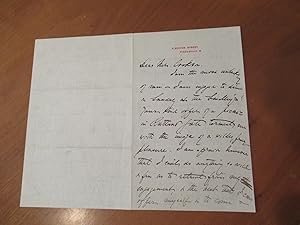 Signed Letter From Henry James To Mrs. Montagu Cookson December 15, 1880