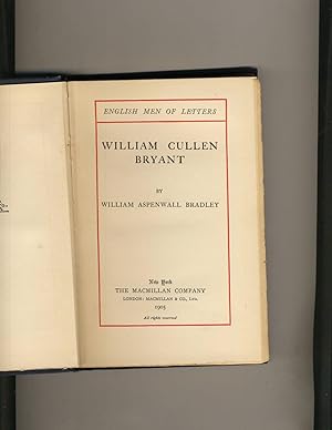 Seller image for William Cullen Bryant English Men of Letters for sale by Richard Lemay