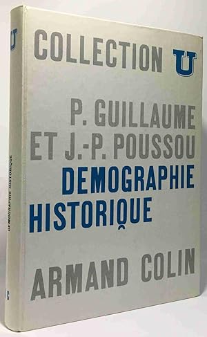 Seller image for Dmographie historique - collection U - avant propos de Georges Dupeux for sale by crealivres