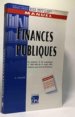 Image du vendeur pour Finances publiques. : Edition 2001-2002 mis en vente par crealivres