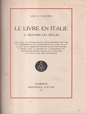 Bild des Verkufers fr Le livre en Italie zum Verkauf von Librodifaccia