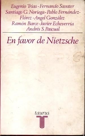 Bild des Verkufers fr A FAVOR DE NIETZSCHE. zum Verkauf von Books Never Die