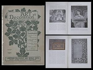 ART ET DECORATION - AOUT 1912 - MOSAIQUE EMAIL, GRASSET, MERSON, LIVRE ORIENTAL