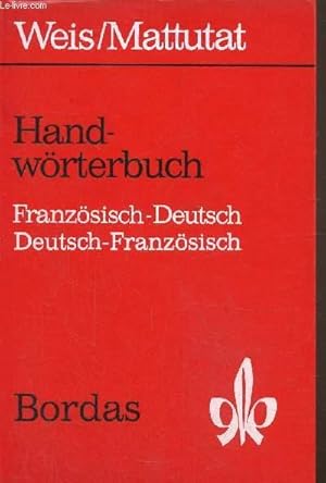 Bild des Verkufers fr Handwoterbuch Tail I , Franzosisch deutsch zum Verkauf von Le-Livre