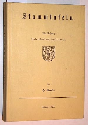 Bild des Verkufers fr Stammtafeln Reprint von 1877. zum Verkauf von Versandantiquariat Kerstin Daras
