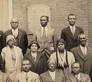 Ca. 1920s photograph showing the African-American church leaders of St. Luke's U.A.M.E. Church, W...