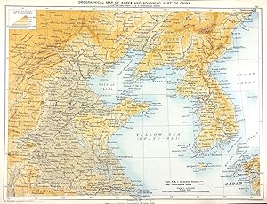 Image du vendeur pour Orographical Map of Korea and Adjoining Part of China Illustrating CAPT. A.E.J. Cavendish Paper 1894) mis en vente par Tmecca Inc.
