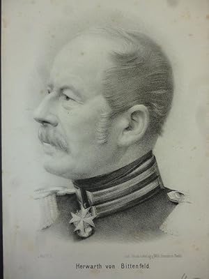 Bild des Verkufers fr Orig. Lithographie: Herwarth von Bittenfeld ( Karl Eberhard, 4.9.1796 - 2.9.1884, preuischer General ) Wilh. Hermes. zum Verkauf von Allguer Online Antiquariat