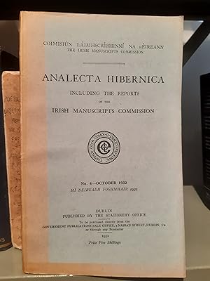 Image du vendeur pour Analecta Hibernica No 4 - 1932 mis en vente par Temple Bar Bookshop