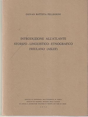 Bild des Verkufers fr Introduzione all'atlante storico-linguistico-etnografico friulano zum Verkauf von Librodifaccia