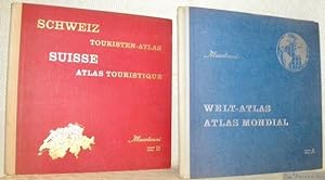 Bild des Verkufers fr Welt-Atlas. Atlas mondial. - Schweiz Touristen-Atlas. Suisse atlas touristique. Albums Maestrani Edition A et B. zum Verkauf von Bouquinerie du Varis