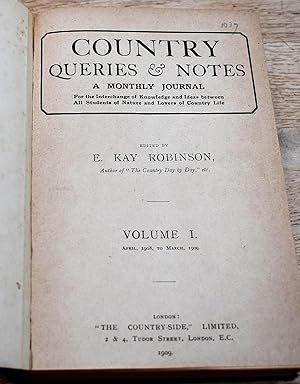 COUNTRY QUERIES & NOTES A Monthly Journal For The Interchange Of Knowledge And Ideas Between All ...