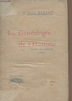 Bild des Verkufers fr La gnalogie de l'Homme - 2e dition zum Verkauf von Le-Livre