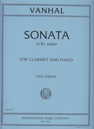 Bild des Verkufers fr Sonata in B flat major for Clarinet and Piano zum Verkauf von Hancock & Monks Music
