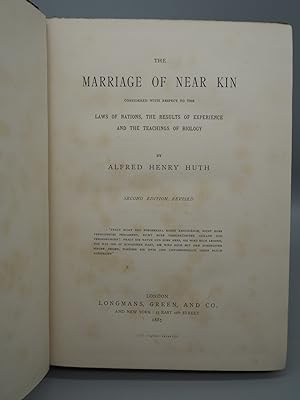 Seller image for Marriage of Near Kin: Considered with Respect to the Laws of Nations, the Results of Experience and the Teachings of Biology. for sale by ROBIN SUMMERS BOOKS LTD