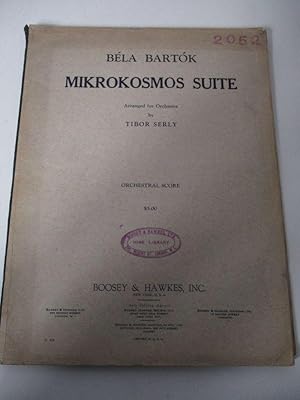 Mikrokosmos Suite. Arranged for Orchestra by Tibor Serly. Orchestral Score. (PN H308 - 90)