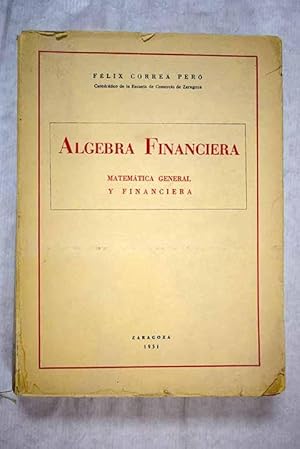 Imagen del vendedor de Algebra Financiera a la venta por Alcan Libros