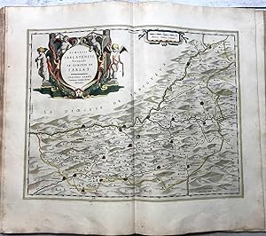 1645 BLAEU, Carte ancienne, hand coloured Antique Map, Dioecesis Sarlatensis vernacule le dioeces...