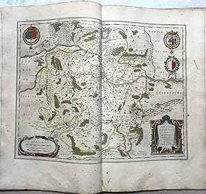 1645 BLAEU, Carte ancienne, hand coloured Antique Map, TERRITURIUM METENSE PAYS MESSIN Abraham Fa...