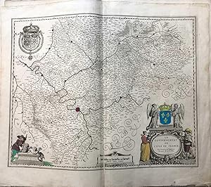 1645 BLAEU, Gouvernement de l'isle de France , CARTE ANCIENNE, HAND COLOURED ANTIQUE MAP, landkar...