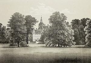 Bild des Verkufers fr Bad Muskau, Schlossansicht , Bad Muskau. - Schlossansicht. - "Park zu Muskau. Das Schloss von der Nordostseite". zum Verkauf von Graphikantiquariat Koenitz