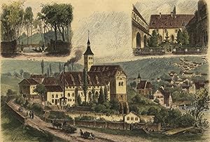 Bild des Verkufers fr Denkendorf, Mehransichtenblatt , Denkendorf. - Mehransichtenblatt. - "Denkendorf bei E lingen". zum Verkauf von Graphikantiquariat Koenitz