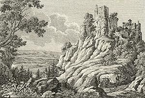 Frauenstein, Ansicht der Burgruine , Frauenstein. - Ansicht der Burgruine. - "Die Ruine von Fraue...