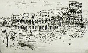 Rom, Teilansicht, Kolosseum, Rom. - Teilansicht. - Kolosseum. - "Colosseo Rom".