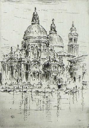 Venedig, Teilansicht , Venedig. - Teilansicht. - "Santa Maria della Salute, Venedig - Skizze I".