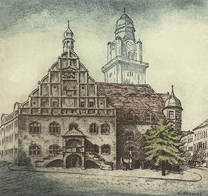 Plauen, Altes Rathaus , Plauen. - Altes Rathaus. - "Plauen, Rathaus".