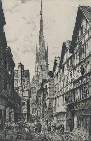 Rouen, Ansicht , Rouen. - Ansicht. - "Rouen. La Rue de l'Epicerie".