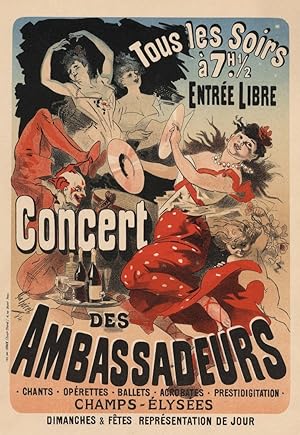 Plakate, Jugendstil , Plakate. - Jugendstil. - "Concert des Ambassadeurs".