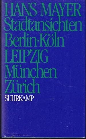 Imagen del vendedor de Stadtansichten. Berlin. Kln. Leipzig. Mnchen. Zrich a la venta por Graphem. Kunst- und Buchantiquariat