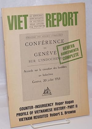Imagen del vendedor de Viet-Report: An Emergency News Bulletin on Southeast Asian Affairs; Vol. 1 No. 2, Aug.-Sept. 1965 a la venta por Bolerium Books Inc.