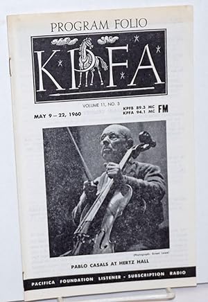 KPFA Program Folio: vol. 11, #3, May 9-22, 1960