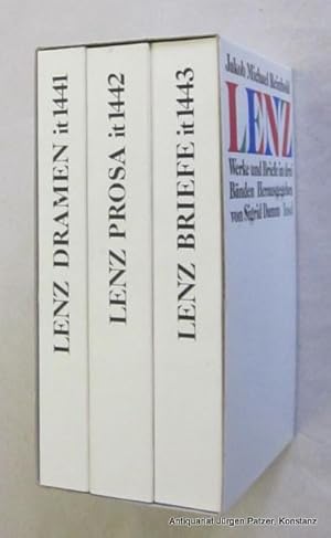 Werke und Briefe. Herausgegben von Sigrid Damm. 3 Bände. Frankfurt, Insel, 1992. Kl.-8vo. Or.-Kar...